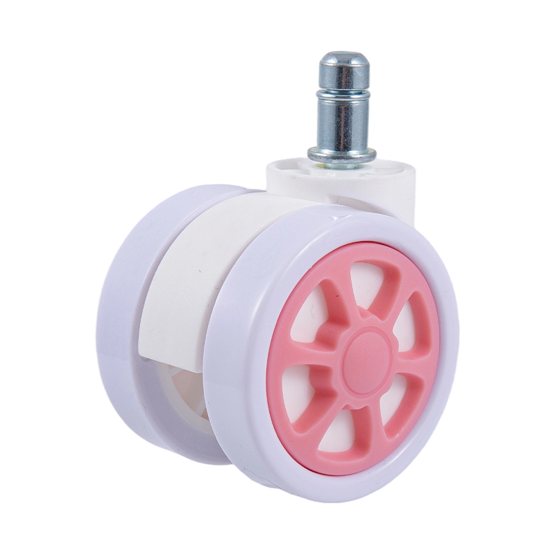 60/32 Helt hvitt racinghjul (6-hulls rosa) Universal Caster Accessories for spillstoler og nettstoler